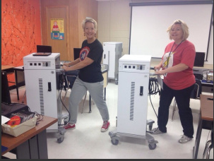 Daisy & Angela Moses rocking their iPad carts!